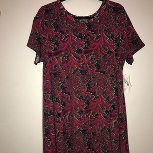 LuLaRoe Carly Christmas dress L
